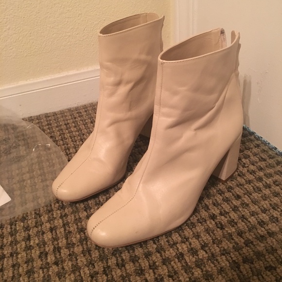 Zara | Shoes | Zara Cream Booties 